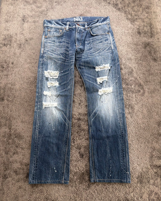 503 "DISTRESSED REBEL" DENIM