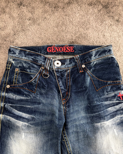 GENOESE "CRIMSON STITCH" DENIM