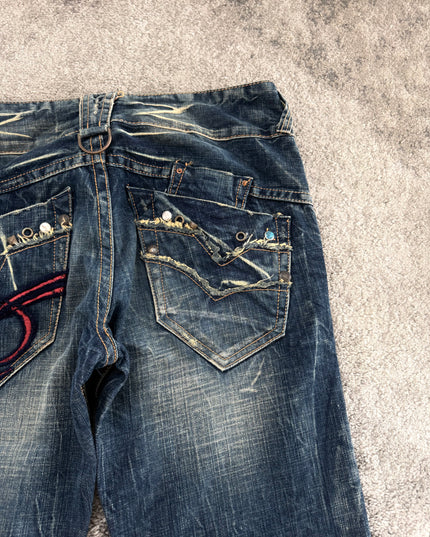 RED PEPPER "TRIBAL SCRATCH CODE" DENIM