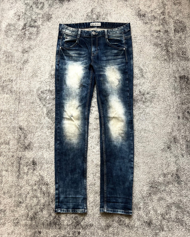 COOK JEANS "BLEACHED MARKS" SLIM FIT DENIM