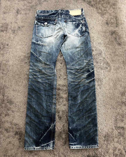 BLUE WAY "MARBLE FADE LINES" DENIM