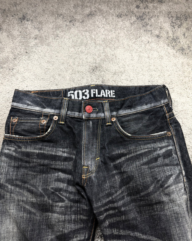 503 "BLACK FLARE" DENIM (S-M)