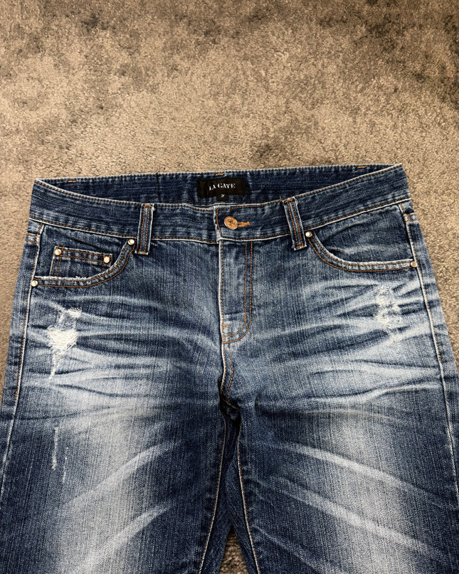 LA GATE "WHISKER FADE" DENIM (M)