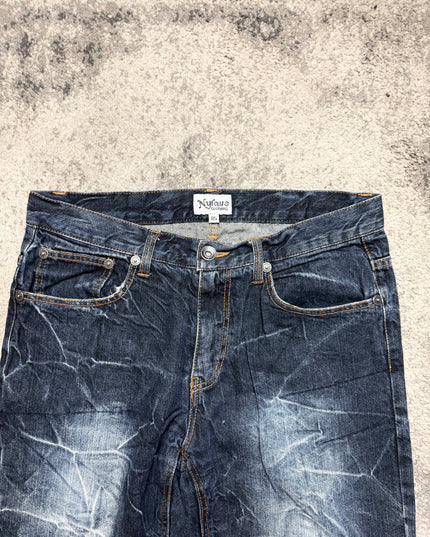 NYLAUS "CRACKED MEMORY" DENIM