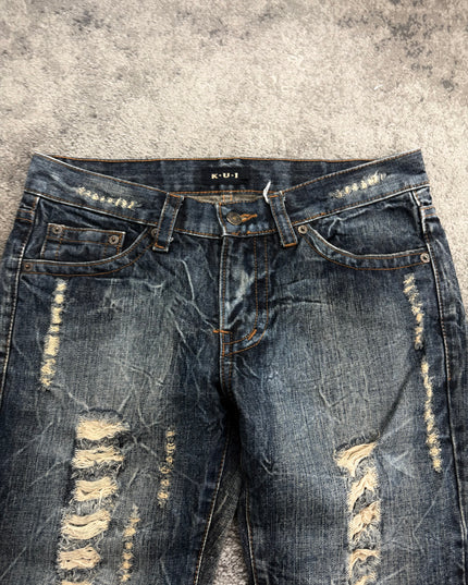 KUI "DESTROYED VINTAGE WASH" DENIM (S-M)
