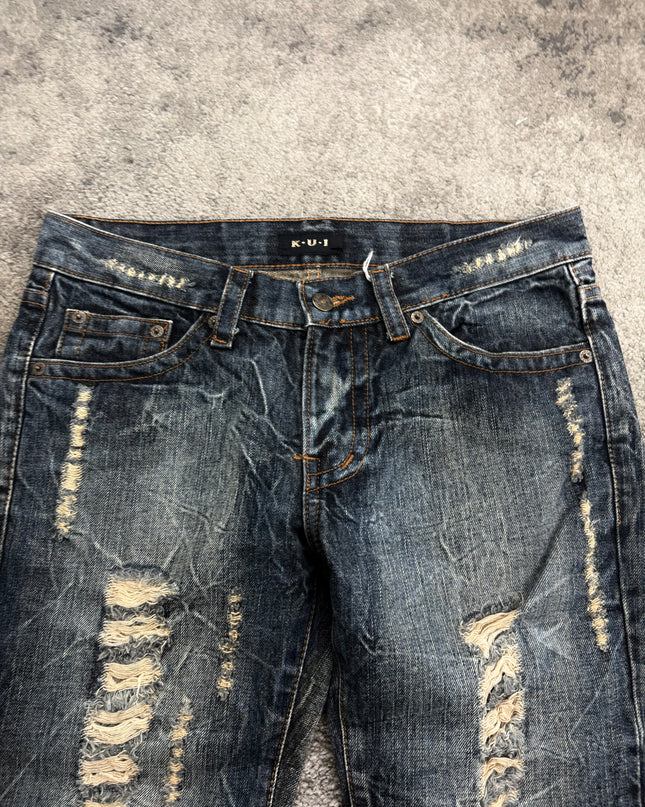 KUI "DESTROYED VINTAGE WASH" DENIM (S-M)