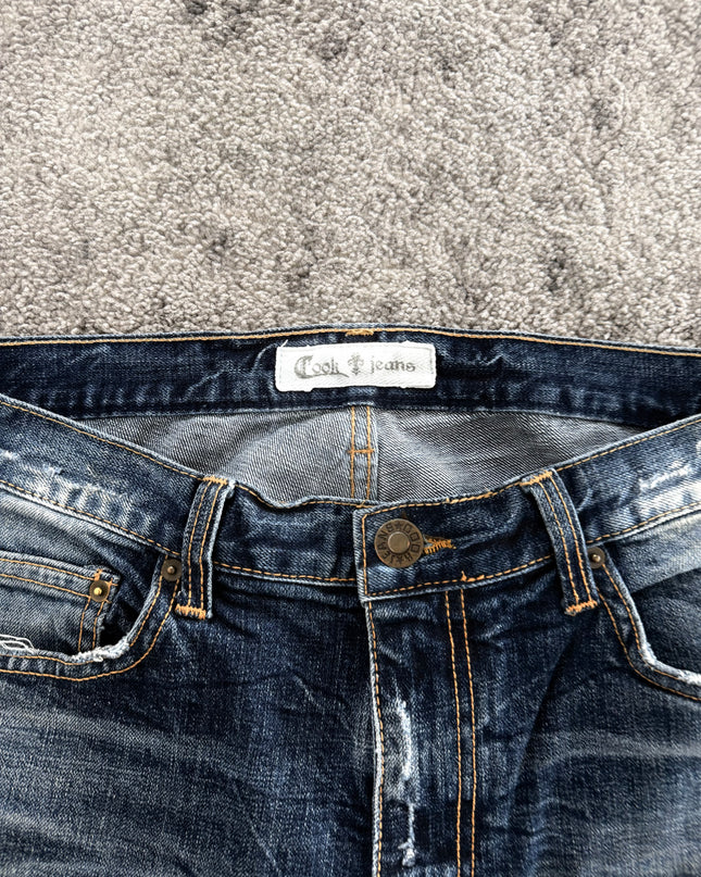 COOK JEANS "RIPPED SMOKE" DENIM (S-M)
