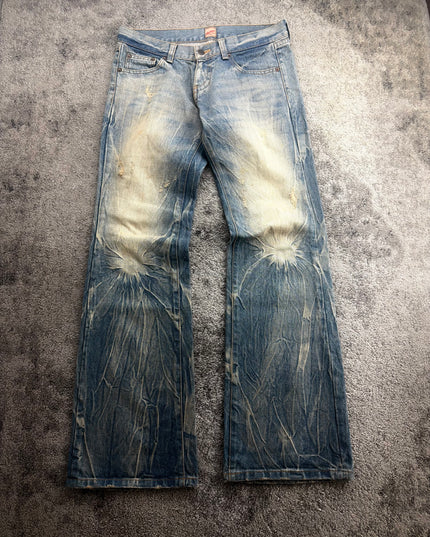 JACKROSE "BLEACHED VEINS" DENIM (S-M)