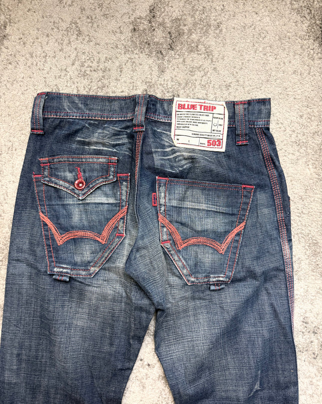 BLUE TRIP "RED THREAD DRIFT" DENIM