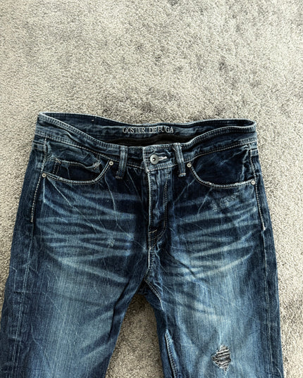 FUGA "DISTRESSED SLIM FADE" DENIM