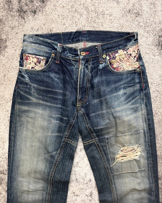 ETERNAL "KIKU FLOWER" DENIM