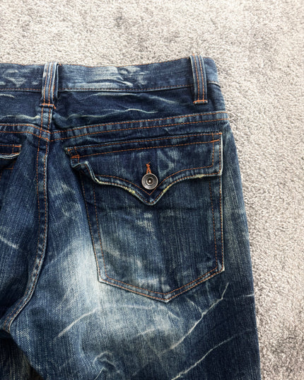 NYLAUS "CHAOS FADE FLARE" DENIM (S-M)