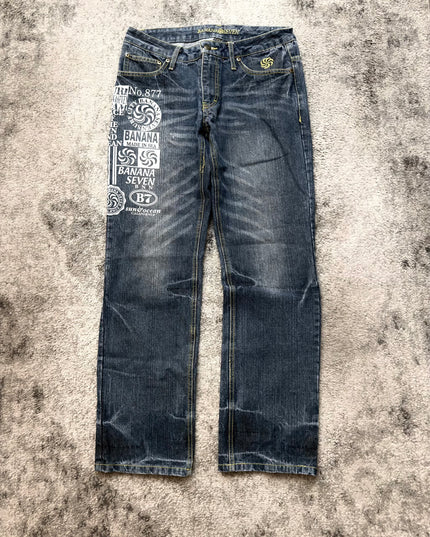 BANANA SEVEN "REBEL SCRIPT" DENIM