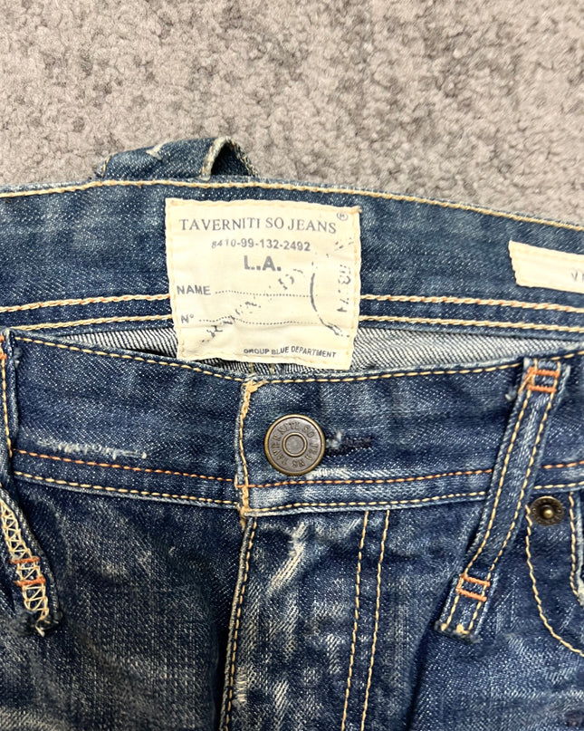 TAVERNI "DISTRESSED HORIZON" DENIM