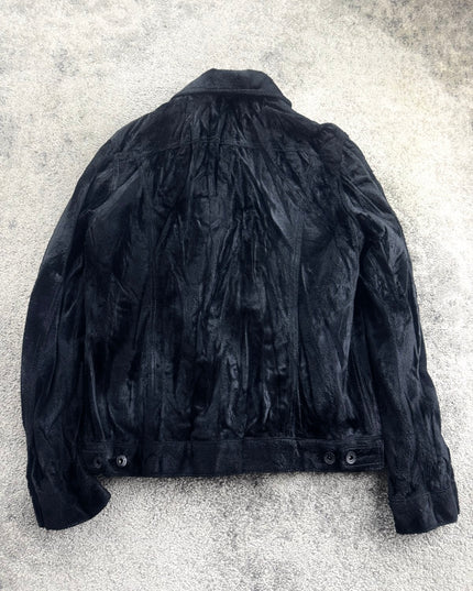 SEMANTIC DESIGN "BLACK MIRAGE" VELVET JACKET (S)