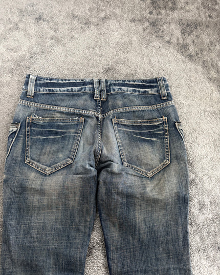 MICHEL KLEIN "SHADOW FLARE" DENIM (S-M)
