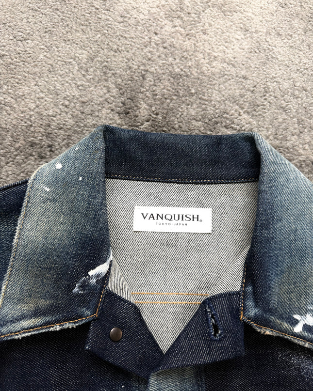 VANQUISH "PAINTED SHADOW" DENIM JACKET (M)