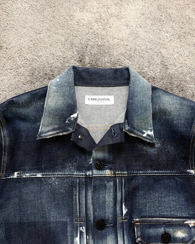 VANQUISH "PAINTED SHADOW" DENIM JACKET (M)
