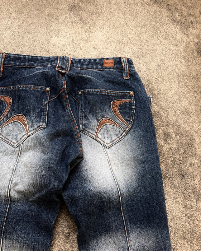 NICOLE CLUB "DISTORTED FADE" DENIM