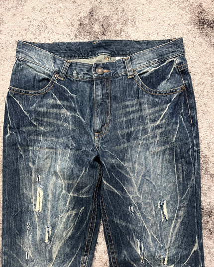 91 "SHATTER EFFECT INDIGO" DENIM