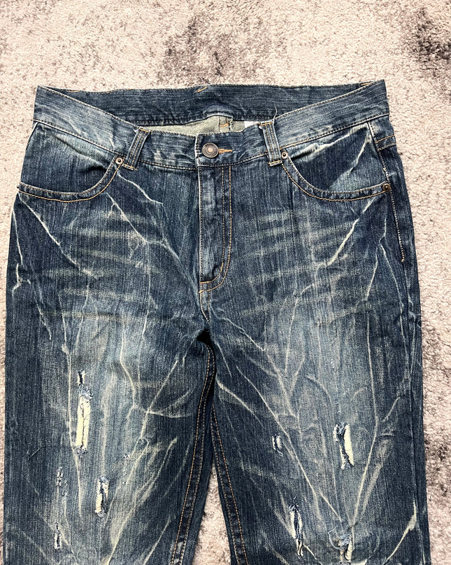 91 "SHATTER EFFECT INDIGO" DENIM