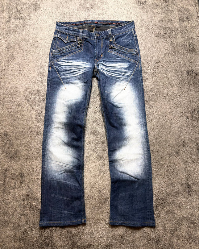 NICOLE CLUB "WHITE NOISE FADE" DENIM