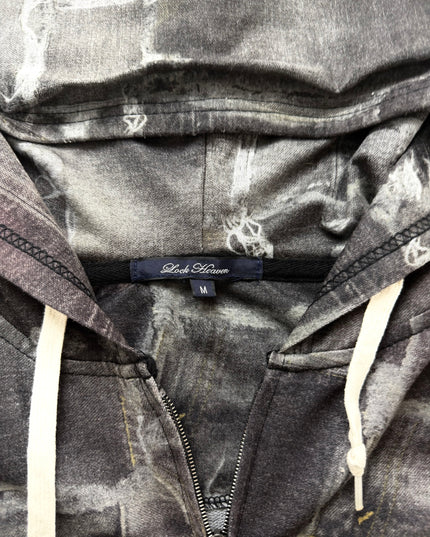 LOCK HEAVEN "GREY LOCK" ZIP HOODIE (S-M)