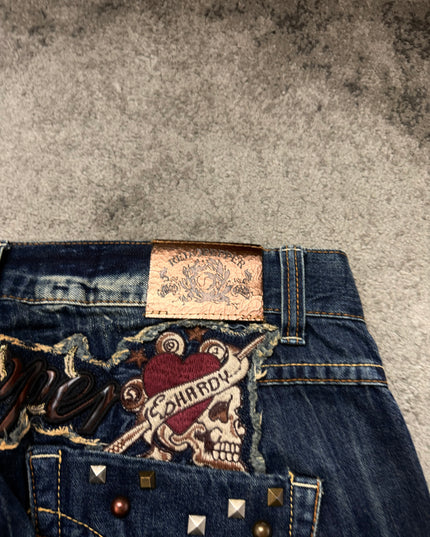 RED PEPPER X ED HARDY "REBEL FLAME" DENIM