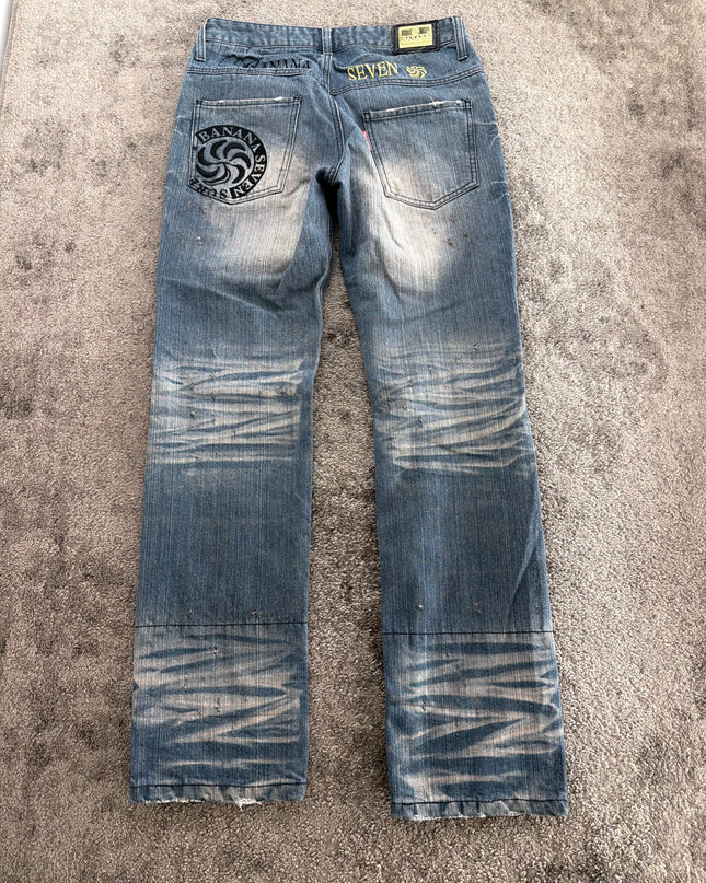 BANANA SEVEN "FADED SCRIPT" DENIM (S-M)