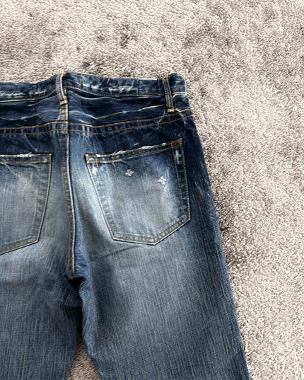 BLUE WAY "CRACKED INDIGO" DENIM (S)