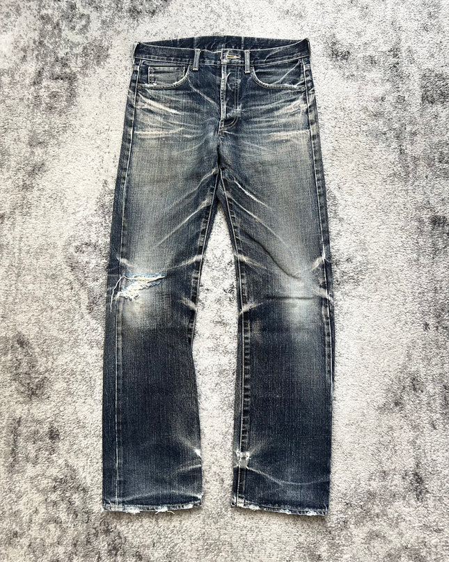 TAKEO KIKUCHI "GHOST STITCH REVERB" DENIM