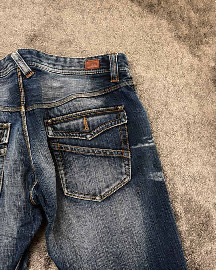 NICOLE CLUB "CROSS FADE STITCH" DENIM (M)