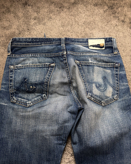 ADRIANO GOLDSCHMIED "FADED INDIGO" DENIM (M)