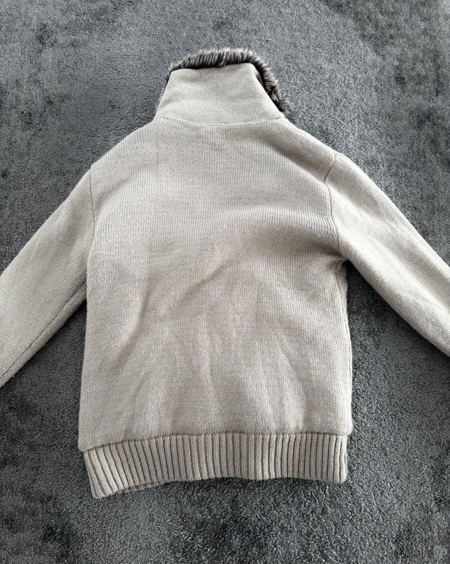 HOUSE OF BLUES "FUR LINED" KNIT HOODIE (M)