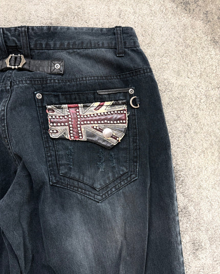 SEMANTIC DESIGN "MIDNIGHT WAVE FLARE" DENIM