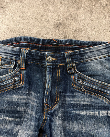 NICOLE CLUB "CROSS FADE STITCH" DENIM (M)