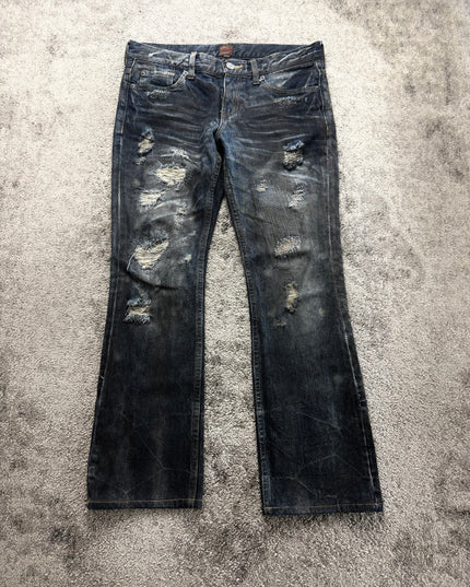 JACKROSE "DESTROYED BLACK FADE" DENIM (S)