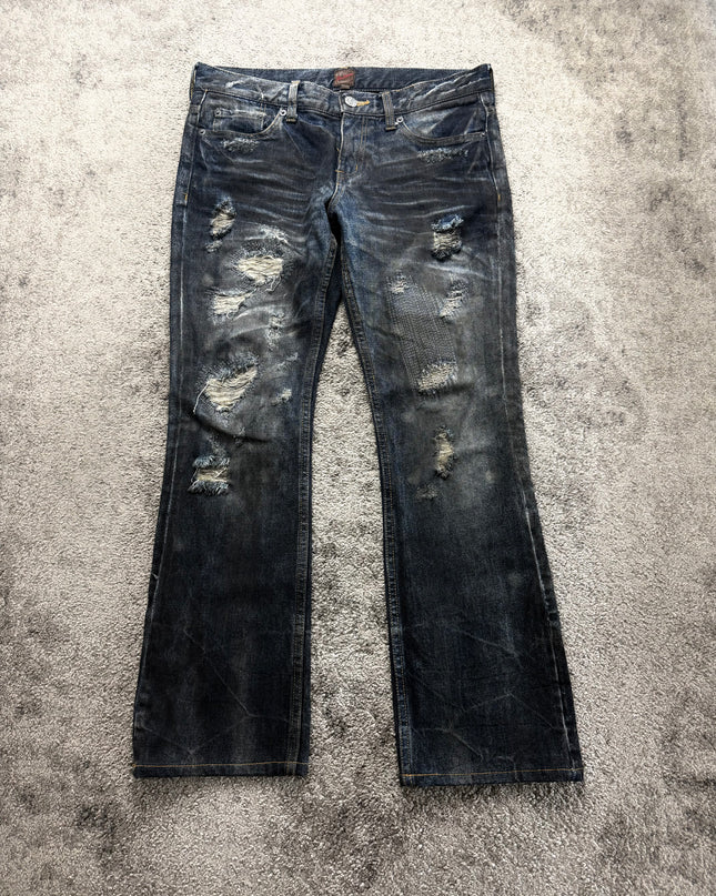 JACKROSE "DESTROYED BLACK FADE" DENIM (S)