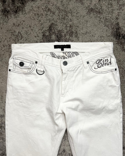 INTHEATTIC WHITE FLARE DENIM 