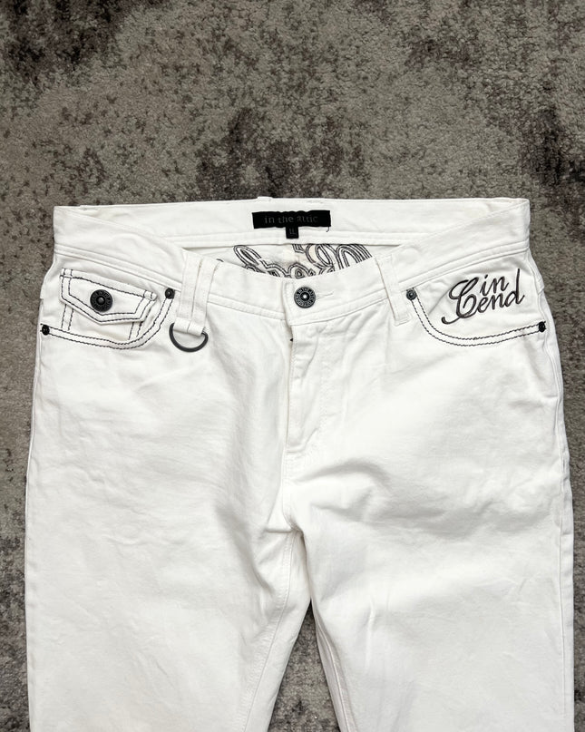 INTHEATTIC WHITE FLARE DENIM 
