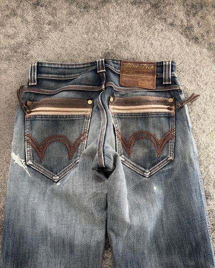 BLUE TRIP "ASH FADE FLOW" DENIM