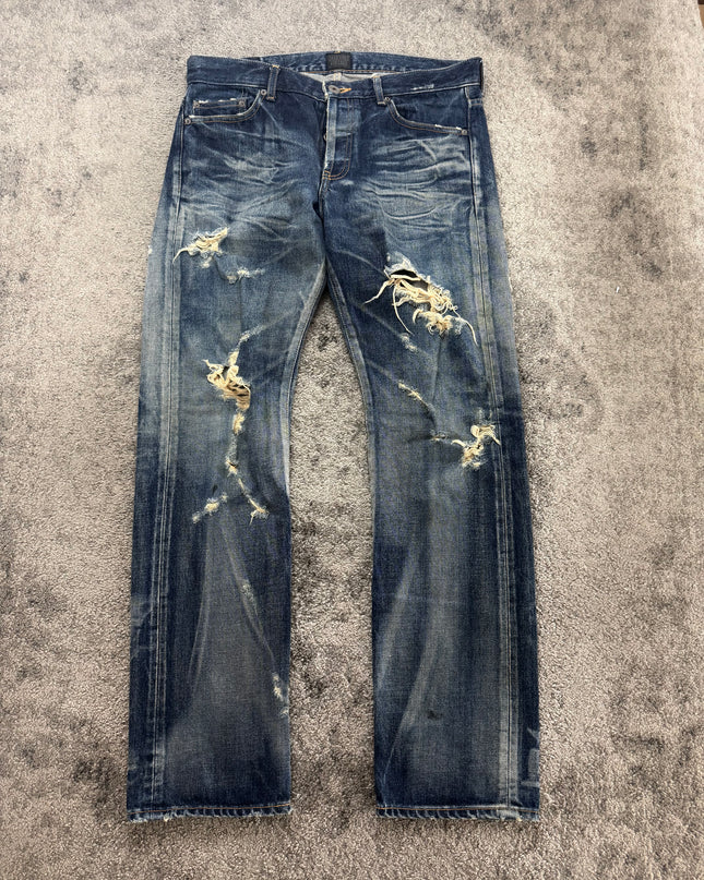 JACKROSE "DESTROYED INDIGO" DENIM (M)
