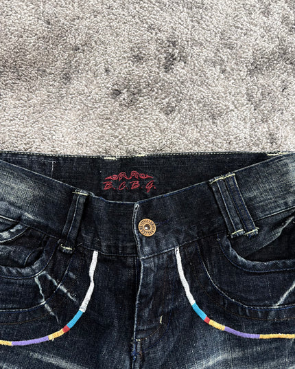 BCBG "NEON STITCH" DENIM (S)