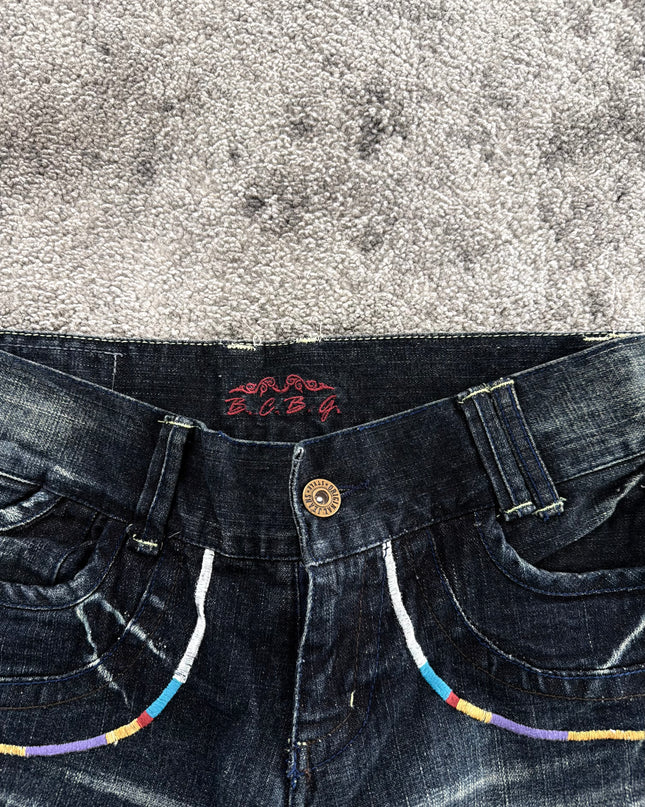 BCBG "NEON STITCH" DENIM (S)