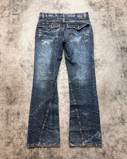 NYLAUS "SHATTERED INDIGO" DENIM
