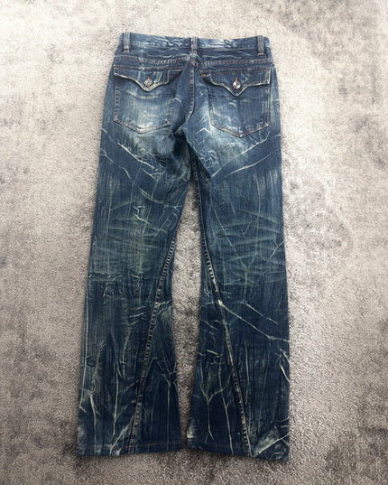 NYLAUS "CHAOS FADE FLARE" DENIM (S-M)