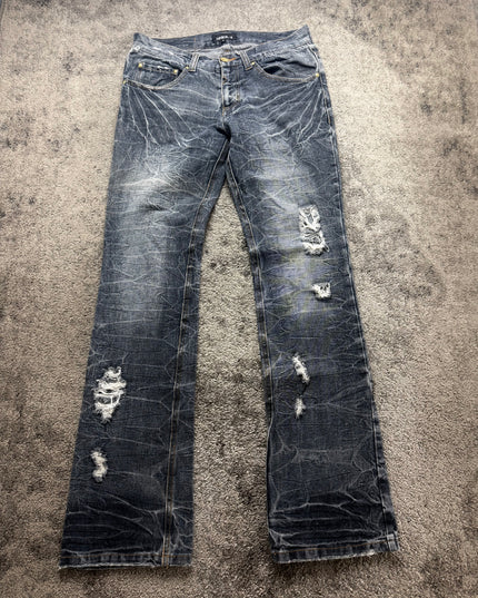 LOWBOX "CRACKED FLARE" DENIM (S-M)