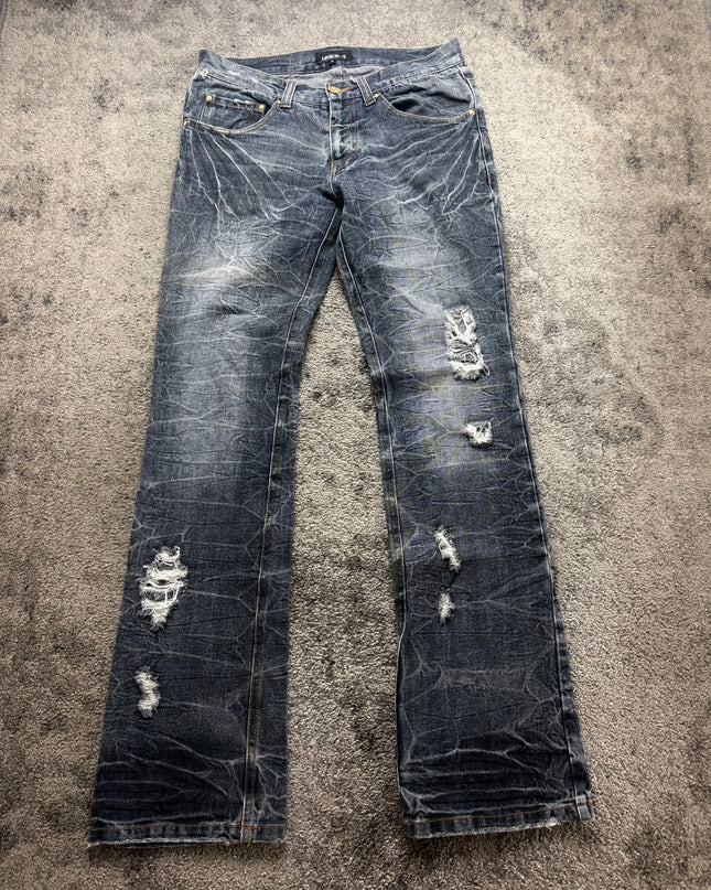 LOWBOX "CRACKED FLARE" DENIM (S-M)