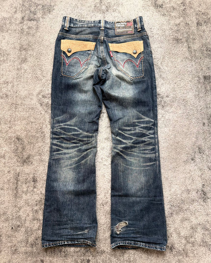EDWIN "CRACKED SUN-BURST" DENIM