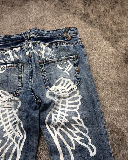AGATE "DISTRESSED FLARE" DENIM (M)